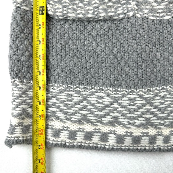 Lucky Brand Fair Isle Open Front Long Sweater Cardigan - Picture 7 of 7